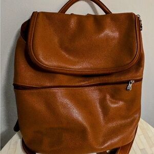 Longchamp Tan Leather Backpack